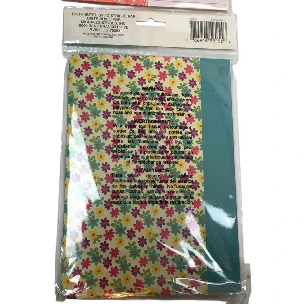Planner Kit Stationery Set Owl Journal Sticky Notes Orange Pink Floral Dots NWT